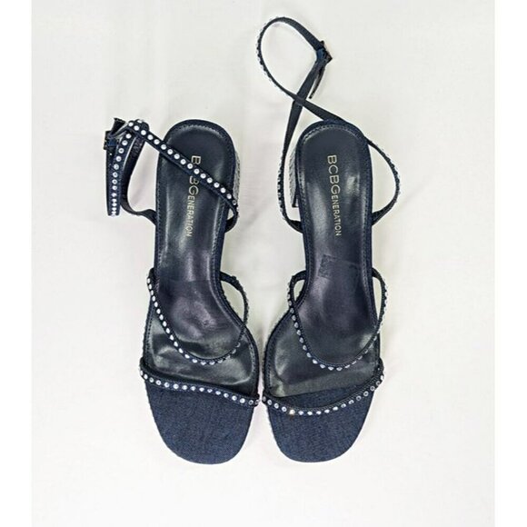 BCBGeneration Lissena-2 Women's Rhinestones Platform Sandals Size 8.5 MSRP $109 - Picture 3 of 7